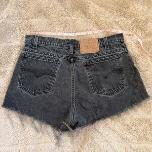 Levi's 550 Black Denim Jean Shorts